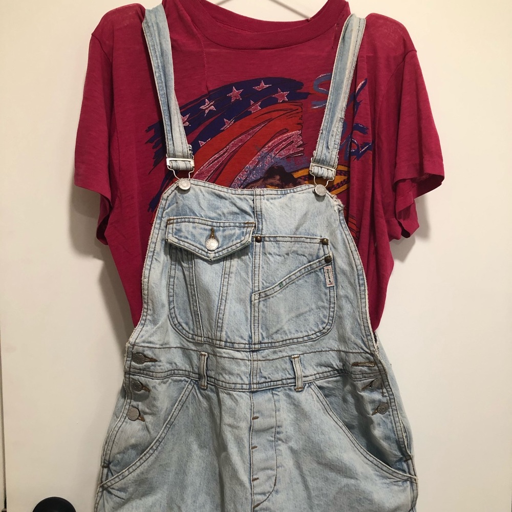 Vintage 90’s Guess short overalls